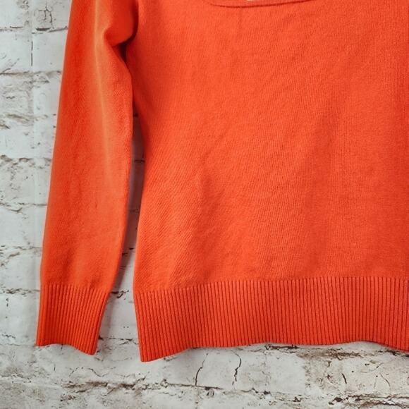 JoosTricot Long Sleeve Scoop Neck Top Sweater in Ferrari Orange Medium NWT - Picture 5 of 11